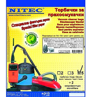 Торби Nitec T127 за прахосмукачка 5 бр.