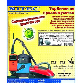 Торби Nitec T325 за прахосмукачка 5 бр.
