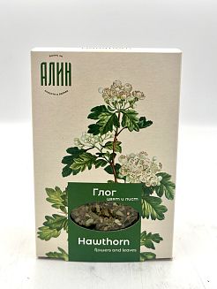 Чай Алин Глог цвят с листа 50 гр.