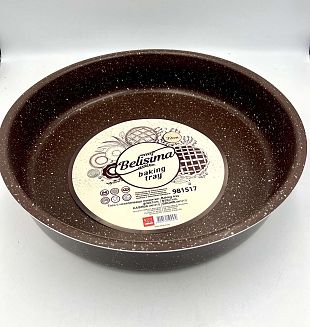 Тава кръгла мраморна Belisima 32х7 см. кафява