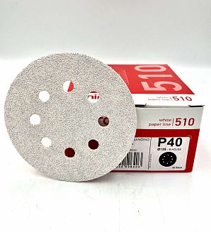 Шкурка самозалепваща бяла 125 Р40 