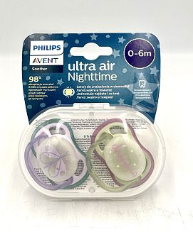 Залъгалка Avent 0-6 376/19 нощна 2 бр.