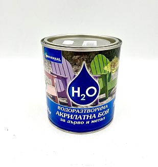 Боя универсална бяла Н2О за дърво, метал 750 гр.