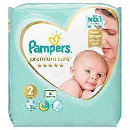 Пелени paмpers preмiuм care №2 4-8 кг. 23 бр.