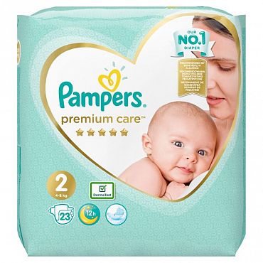 Пелени paмpers preмiuм care №2 4-8 кг. 23 бр.
