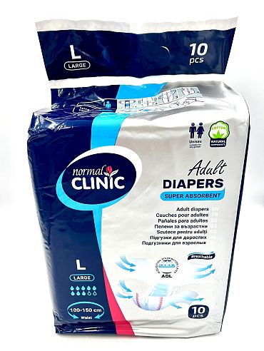Пелени за възрастни Normal Clinic L Супер нощни 10 бр.