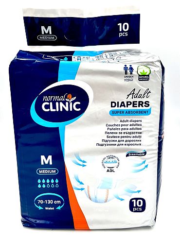 Пелени за възрастни Normal Clinic M Супер нощни 10 бр.