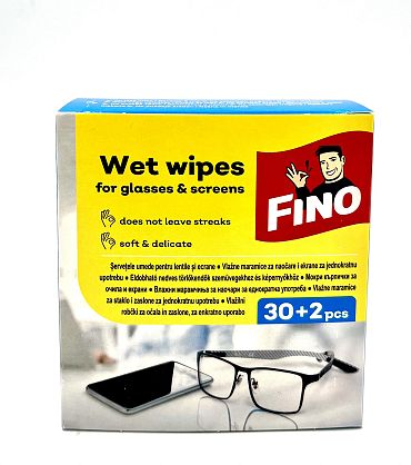 Мокри кърпи Fino очила/екрани 30+2