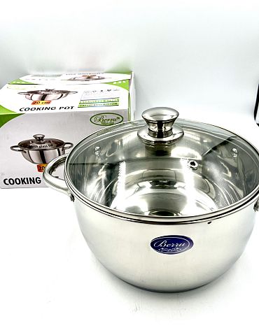 Тенджера Алпака със стъклен капак 20 см.