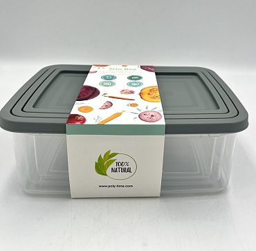 Кутия Политайм с капак 3 бр. правоъгълни 0,700/1000/1500 