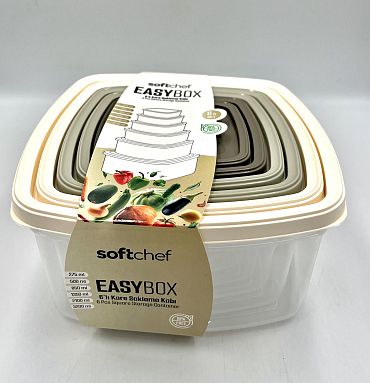 Кутия Softchef квадратна 6 бр.