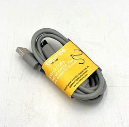 Кабел tekmee tube-c/USB 2 OA 1 метър сив