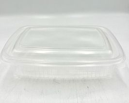 Кутия с прикачен капак 600 мл. правоъгълна ПП 50 бр.