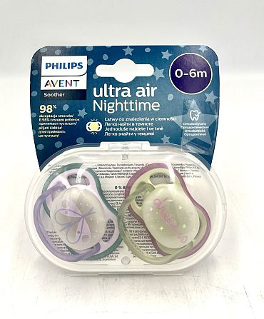 Залъгалка Avent 0-6 376/19 нощна 2 бр.