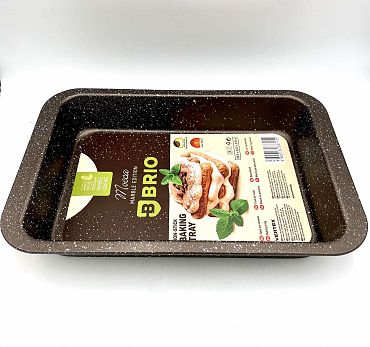 Тава правоъгълна Brio Mocca Marble 36.5 x 24.5 x 5